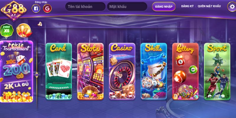 GG8VIP đa dạng game cá cược online